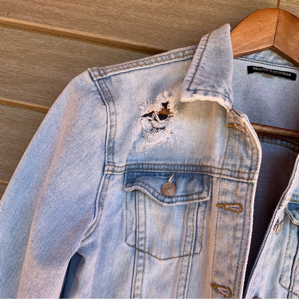 Brandy Melville Distressed Alien Patch Light Blue… - image 2